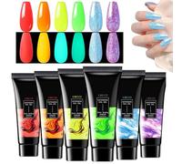 Gel Top Coat Brillant pour Ongles | Gel de Finition pour Extension d'Ongles Luminescente avec Lampe UV - Fournitures de Manucure à Texture Douce, Vernis Fluorescent pour le Voyage