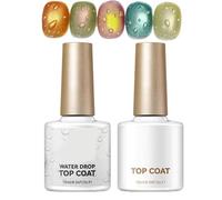 Gel Top Coat - Shiny Decorative Sealant, Easy Application Accessory, Creative Water Drop Design, Enthusiasts Professional | Training Beginner Women Item for Beauty Salon Manicure Activity