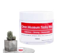 Gel Transparent Pour Exposition,150ml Gel de Fixation Inodore pour Expositions | Pâte De Musée Transparente Amovible,Pour Antiquités, Verre, Céramique, Artisanat D'Art, Artéfacts, Décorations,