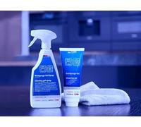 Gel tube 200 ml + gel four spray 500 ml + chiffon doux microfibre pour fours compatible avec Bosch Siemens Neff Gaggenau