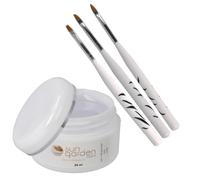 Gel UV à Une Phase Transparente 30 ml avec 3 Pinceaux - Viscosité Moyenne, Auto-Lissant, Adhérence Extrême