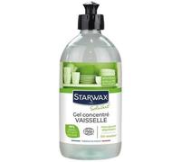 Starwax Soluvert - Liquide vaisselle concentré Ecocert 500ML - Idéal pour dégraisser en profondeur et décoller facilement les salissures de la vaisselle