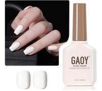 Gel Vernis À Ongles Blanc, 16 Ml Couleur 1002 Soak Off Uv Light Cure Pour French Tips Nail Art Diy Manucure À La Maison, Classic White