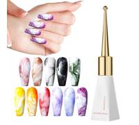 Gel Vernis - Effet Diffusion Gel Florissant 10ml | Durcissement Rapide Beauté Femmes Filles Modelage Peinture Manucure Art Été Maison