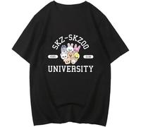 GELA Skzoo Cotton EU Size Tee Round Neck Unisex Tops Men's 100% Cotton Short-Sleeve T-Shirts M