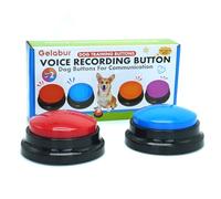Gelabur Set de 2 Boutons de Chien pour la Communication, Boutons enregistrables pour la Classe