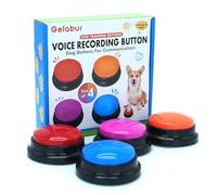 Gelabur Set de 4 Boutons de Chien pour la Communication, Boutons enregistrables pour la Classe