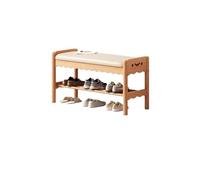GELASIGE Banc à chaussures en bois massif - Tabouret à langer - Porte de maison - Tabouret long et souple - Pour entrée de maison - Tabouret de porte - Banc à chaussures pour entrée (B)