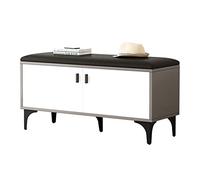 GELASIGE Banc à chaussures pour entrée, étagère à chaussures, banc de rangement avec coussin, tabouret à chaussures adapté pour le salon, le dressing, banc à chaussures pour l'entrée (60 cm)