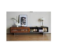 GELASIGE Buffet en bois massif pour TV - Meuble de rangement pour salon - Meuble de rangement avec rangement