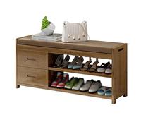GELASIGE Étagère à chaussures 3 étages avec tiroir de rangement, banc de porche, étagère à chaussures pour salon, chambre à coucher, couloir, armoire à chaussures pour entrée