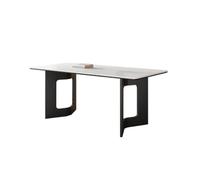 GELASIGE Table à Manger Creative En Bois Massif Table À Manger Pour Restaurant, Simple Table À Thé En Pierre, Bureau De Travail Table À Manger Moderne