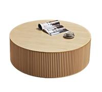 GELASIGE Table basse moderne Table à thé ronde simple en bois nordique créatif pour salon, petit appartement table basse pour salon