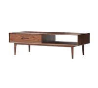 GELASIGE Table basse multifonction en bois massif pour petits appartements, salon, table à thé, table à café pour salon (120cm)