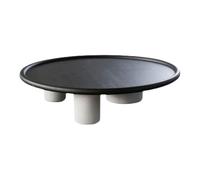GELASIGE Table basse nordique simple en bois massif, table basse ronde moderne, table basse, meuble multifonction pour salon (80 cm)