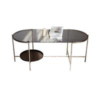 GELASIGE Table Basse Table Basse Moderne Ovale métal thé Table d'appoint Salon Table Basse, utilisées for la Table Chambre à Coucher Bureau Stockage Décoration Tables Basses pour Le Salon