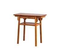 GELASIGE Table d'autel à double couche en bois de santal rouge - Table de coffre plate de style chinois - Table en bois massif - Table murale d'entrée Mandir pour la maison