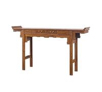 GELASIGE Table d'autel Bouddha en bois massif, table d'entrée pour la maison, table d'hommage chinois avec tiroir, convient pour la véranda dans le couloir Mandir pour la maison (M : 148 x 40 x 88 cm)