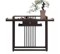 GELASIGE Table d'autel de style chinois, armoire d'entrée, bois massif, table d'entrée simple en vieux orme, cloison de séparation, table à rayures zen Mandir pour la maison