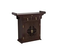 GELASIGE Table d'autel rétro avec porte, table d'adoration simple de style chinois, sanctuaire domestique et table bouddhiste Mandir pour la maison