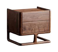 GELASIGE Table de chevet carrée rétro à double tiroir, table de chevet pour salon, chambre à coucher, table de chevet de rangement, table d'appoint créative pour chambre à coucher