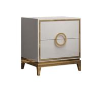GELASIGE Table de chevet de style Hong Kong - Meubles de chambre à coucher en acier inoxydable - Style nordique