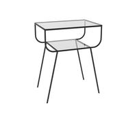 GELASIGE Table de chevet en verre de style nordique, table de chevet simple, table de chevet pour chambre à coucher, étagère de rangement, table d'appoint, table d'appoint pour chambre à coucher