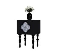 GELASIGE Table de chevet française rétro sculptée de style médiéval pour chambre à coucher, armoire de rangement, petite table basse, table d'appoint pour chambre à coucher