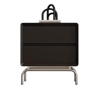 GELASIGE Table de chevet pour salon, table d'appoint de rangement, table de chevet de style nordique simple, étagère de rangement en acier inoxydable, tables d'appoint pour chambre à coucher