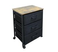 GELASIGE Table de chevet rétro maison chambre à coucher table de chevet de style nordique table de chevet salon sac tissu tiroir multicouche tables d'appoint chambre à coucher