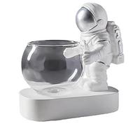 GELASIGE Vase décoratif pour aquarium - Statue créative de plongeur spatial - Accessoires de décoration de bureau - Accessoires de décoration de la maison - Petit aquarium en verre (B)