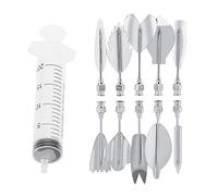 Gélatine Jelly Art Starter Kit|Fleurs en Acier Inoxydable Feuilles 3D Jelly-Art-Tools DIY Pointes d'Aiguille Outils de Pâtisserie yringe Outil de Décoration de Gâteau |35100 M| déc