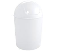 Gelco Design 707249 Poubelle à Bascule 5L, Plastique, Blanc, 17 x 17 x 32 cm