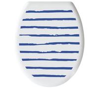 GELCO DESIGN Abattant WC - Charnières plastique - Polypropylène - Motif marin - Bleu majorelle