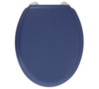 GELCO DESIGN Abattant WC Dolce - Charnières inox - Bois moulé - Bleu marine
