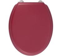 GELCO DESIGN Abattant WC Dolce - Charnières inox - Bois moulé - Rouge cardinal