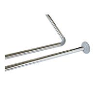 Gelco Design Barre de douche 22mm 85x85 clipper inox Acier inoxydable avec finition chrome Silver