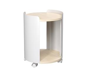 GELCO DESIGN desserte Ronde Spot métal Blanc à roulettes