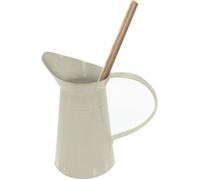 Gelco Pot à Balai, Métal et Bois, Ivoire, 20,5 x 12,5 x 36 cm