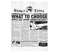 Gelco Rideau de douche Gazette 180 x 200 cm noir