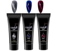 geldeconstruction d'ongles - geld'extension à paillettes 3 couleurs, gelderenforcement des ongles, geldemanucure sculptant | Amélioration des ongles à polymérisation UV LED pour femmes et fille