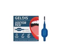 GELDIS Brosse Interdentaire Doctor Pick - Brossettes Interdentaire pour le Tartre Dentaire Nettoyage, Brossette Dentaires pour Cure Dent, 7 pièces - Avec Capuchon (Bleu, 0,9mm)