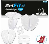 GelFit Deluxe Kit de semelles en gel pour chaussures Talons (coussinets pour chaussures, coussinets pour talons, coussinets pour balles), Gel Semelles Coussinets Grips pour talons hauts [14 pièces]