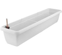 Geli Bac à fleurs AQUA ANDALUCIA blanc 100 cm avec système d'arrosage - plastique
