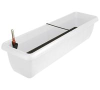 Geli Bac à fleurs AQUA ANDALUCIA blanc 80 cm avec système d'arrosage - plastique