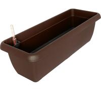 Geli Bac à fleurs AQUA ANDALUCIA Marron 60 cm avec système d'arrosage - plastique