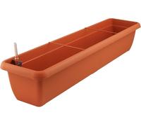 Geli Bac à fleurs AQUA ANDALUCIA Terracotta 100 cm avec système d'arrosage - plastique