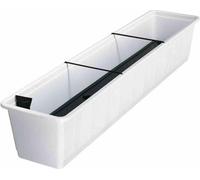 geli Thermo Plastic Aqua Green Plus Jardinière avec système d'irrigation et indicateur de niveau d'eau 100 cm weiss