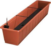 Geli Balconnière AQUA GREEN Terracotta 100 cm avec système d'arrosage - plastique