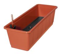geli Thermo Plastic Aqua Green Plus Jardinière avec système d'irrigation et indicateur de niveau d'eau 60 cm Orange 06